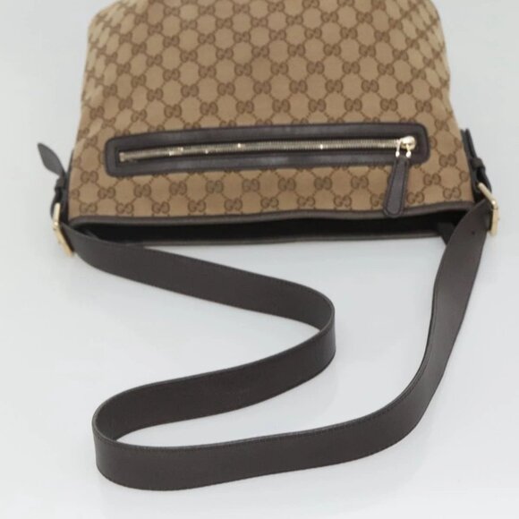 GUCCI GG Canvas Shoulder Bag Outlet Beige Gold - Picture 6 of 16